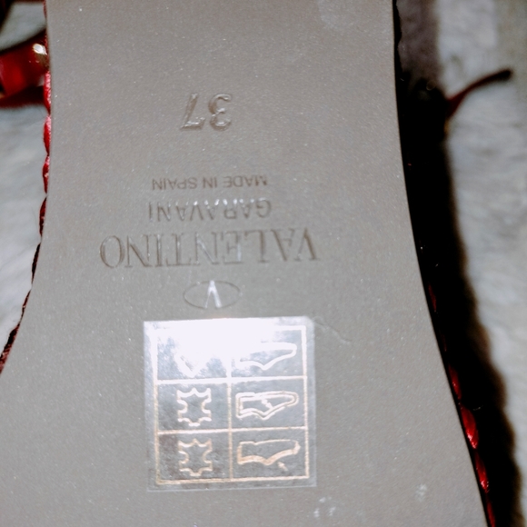 Valentino Garavani Red Rockstud leather torchon espadrille wedge - Picture 5 of 7